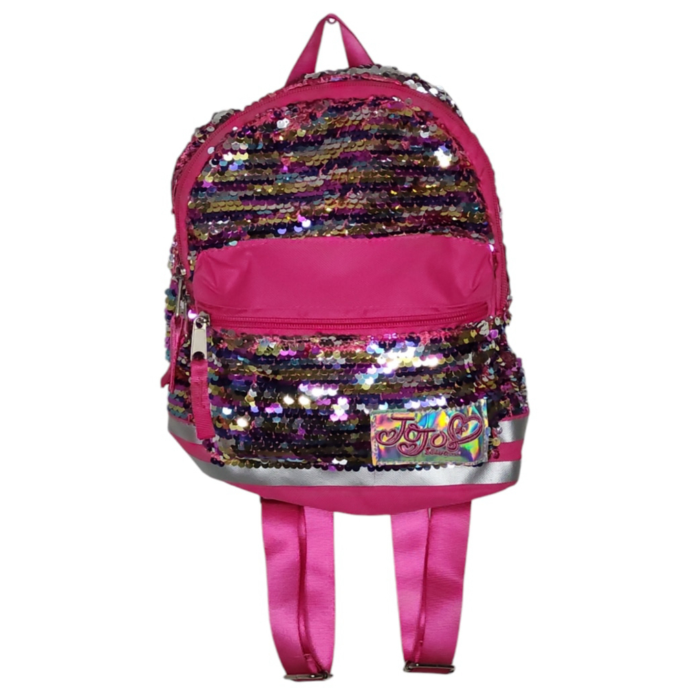 Girls' Jojo Siwa Mini Backpack Pink Multicolor Sequin Glittering Sparkle & Shine